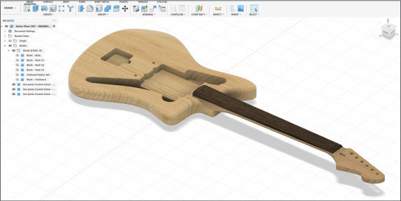 CAD guitar design