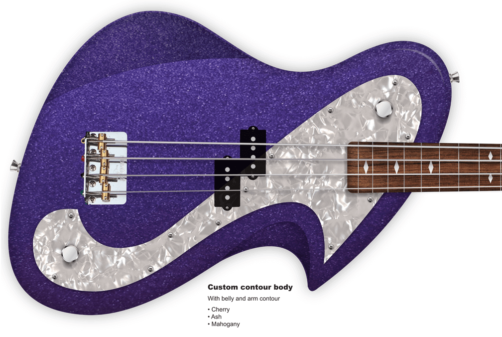 VibroBass 30 custom short scale bass body