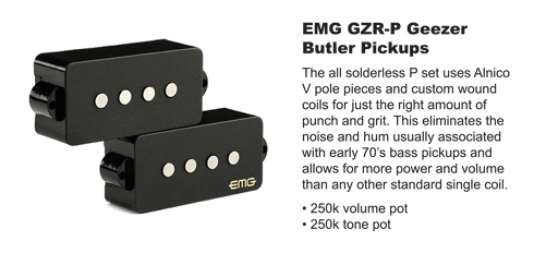 VibroBass 30 custom short scale bass body pickups